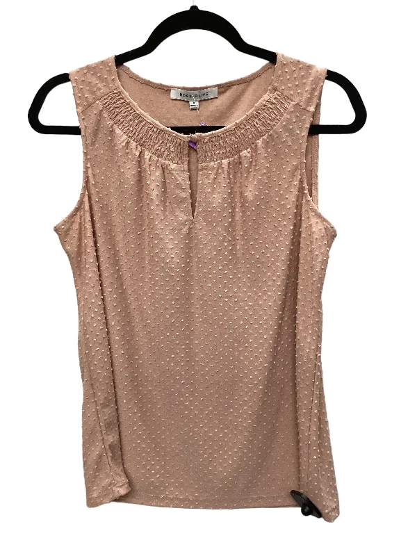 women's tops for those who want to make a fashion statementPink Top Sleeveless Rose And Olive, Size S