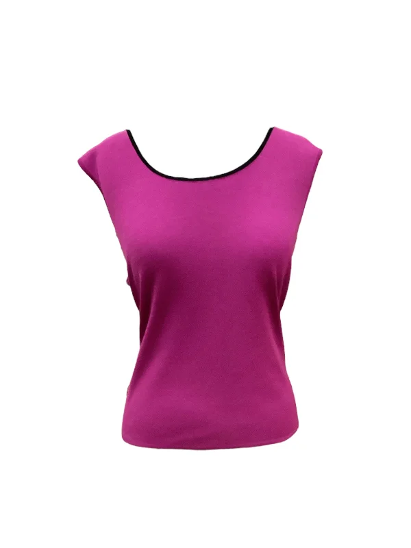 women's tops for those who want to elevate their everyday wear with chic and elegant piecesPurple Top Sleeveless Ming Wang, Size Xl