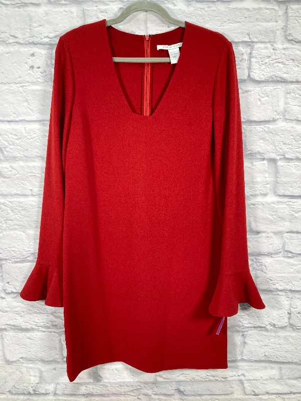 women's high-low dressesRed Dress Designer Diane Von Furstenberg, Size S