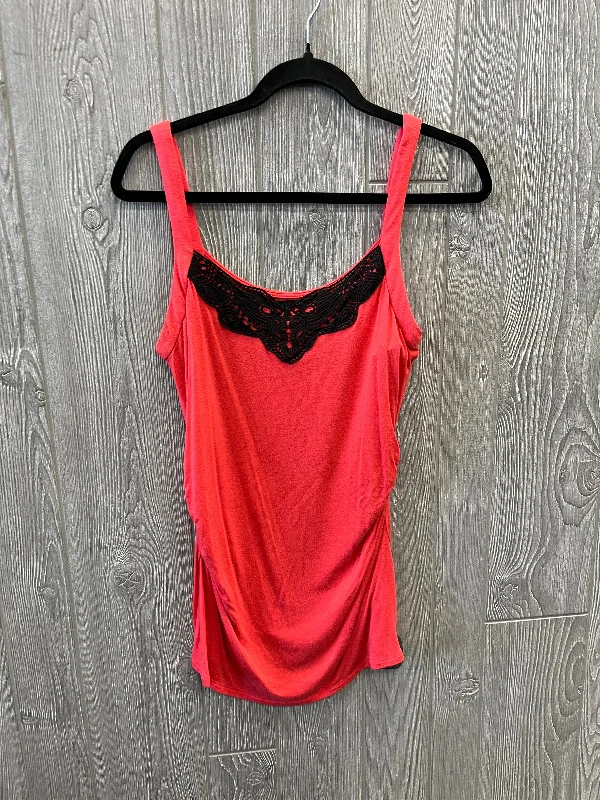 luxury women's topsRed Top Sleeveless Maurices, Size M