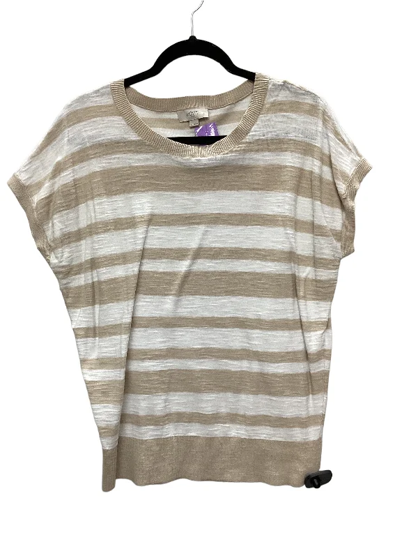 women's tops for those who want to elevate their everyday wear with chic and elegant piecesStriped Pattern Top Sleeveless Loft, Size L