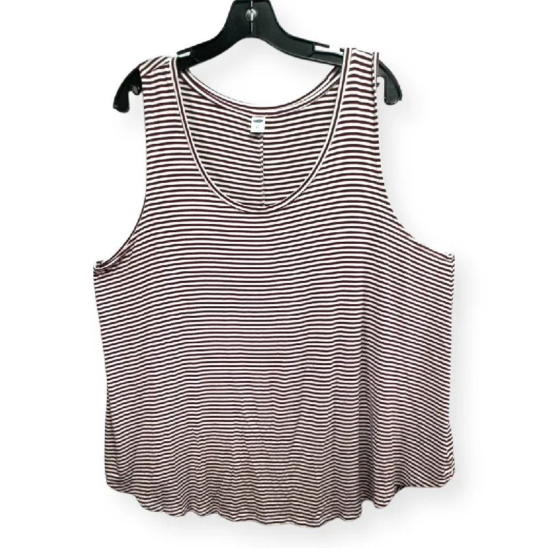 off-the-shoulder women's topsStriped Pattern Top Sleeveless Old Navy, Size Xxl