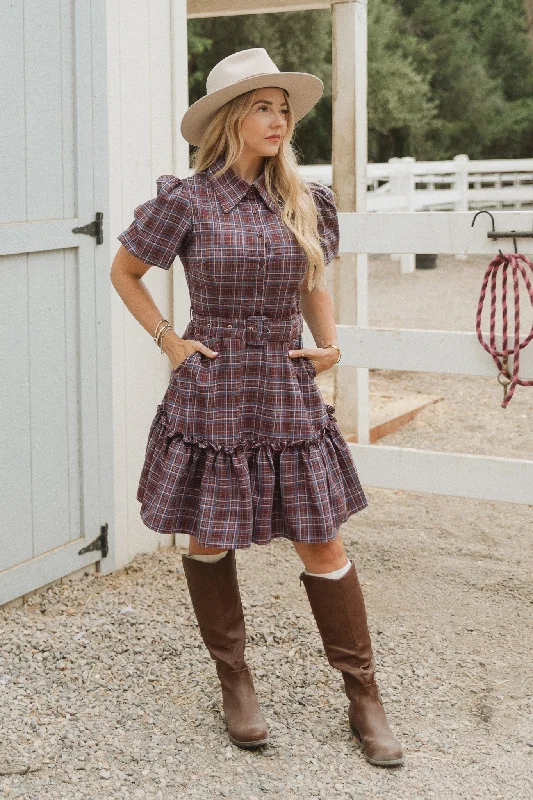 women's midi dressesVirginia Dress in Plaid