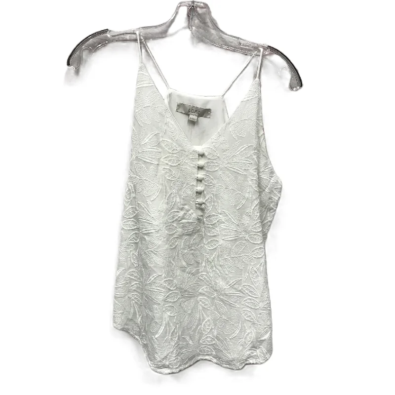 women's tops for summer festivalsWhite Top Sleeveless By Loft, Size: Xs