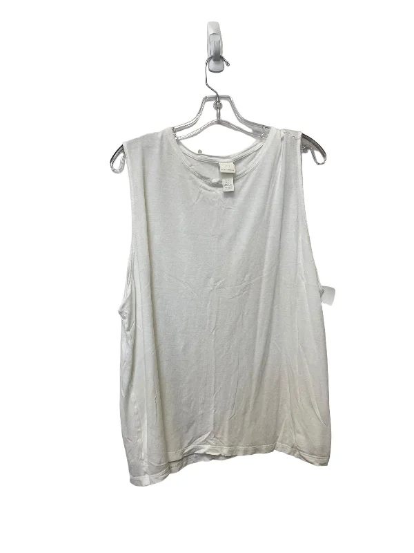 women's tops for those who want to stay updated with the latest fashion trendsWhite Top Sleeveless H&m, Size Xxl