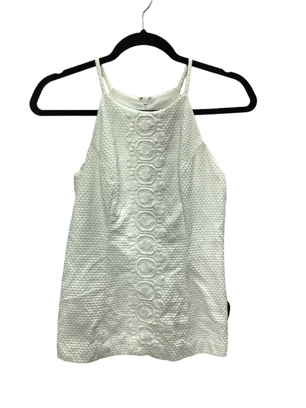 women's tops with bell sleevesWhite Top Sleeveless Lilly Pulitzer, Size 0