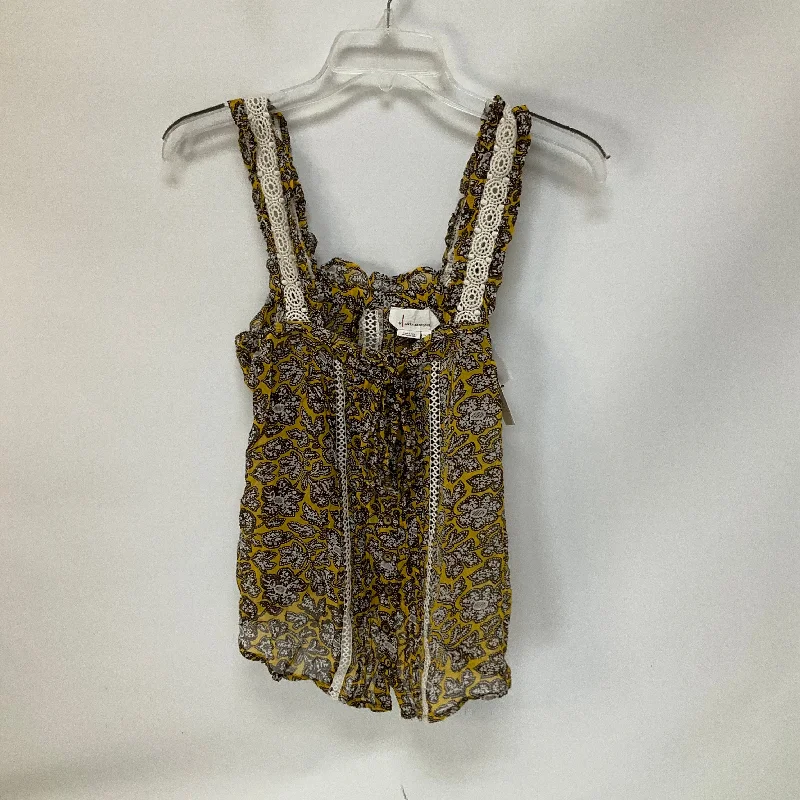 women's tops for those who want to add a pop of color to their outfitsYellow Top Sleeveless Anthropologie, Size Xs