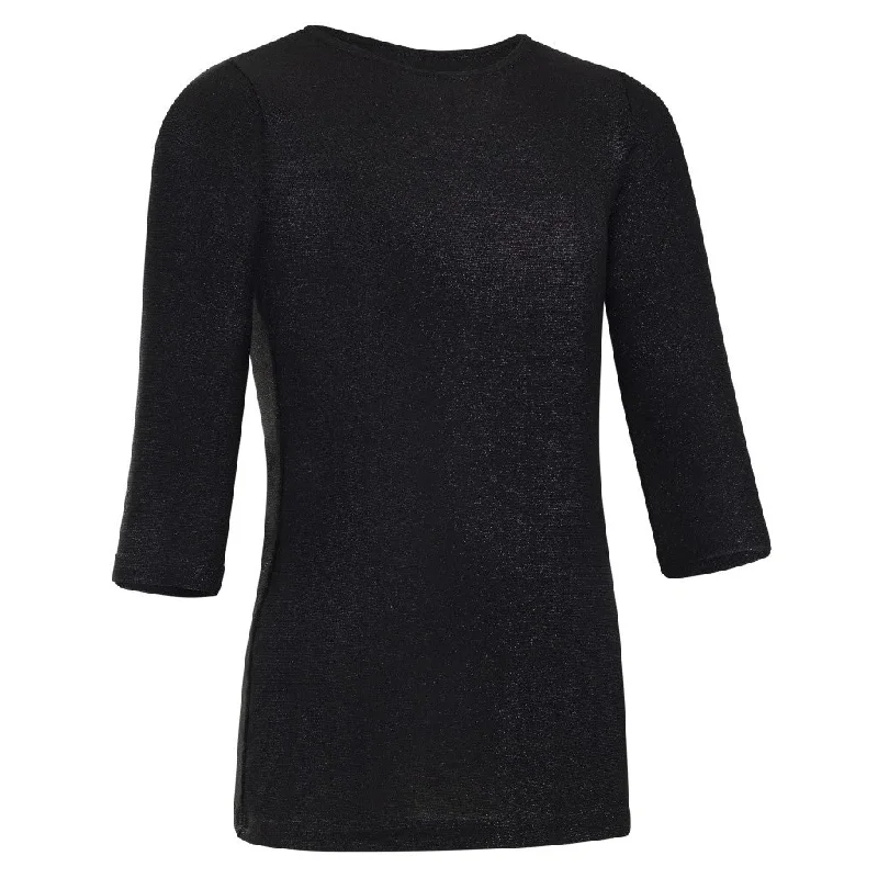 PB&J Girls Shimmer 3/4 Sleeve Shell - Black