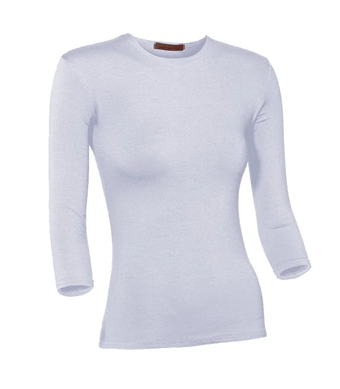 PB&J Ladies Cotton 3/4 Sleeve Shell - Light Blue