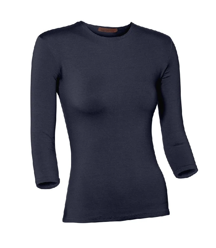 PB&J Ladies Cotton 3/4 Sleeve Shell - Navy