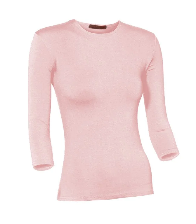 PB&J Ladies Cotton 3/4 Sleeve Shell - Pink