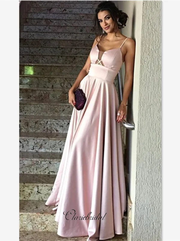 bespoke prom dressesElegant Spaghetti Strap Prom Dresses, Newest Popular Prom Dresses 2019