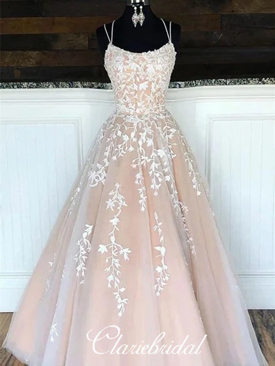 geometric print prom dressesLovely Lace Tulle Prom Dresses, Champagne Long Prom Dresses, Lace Prom Dresses, 2020 Prom Dresses